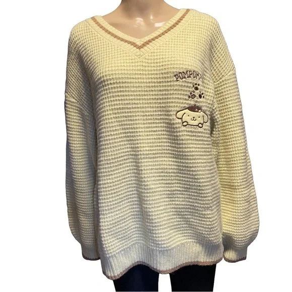 Sanrio My Melody Kuromi Cinnamoroll Oversized Sweater Size Medium - Picture 4 of 13